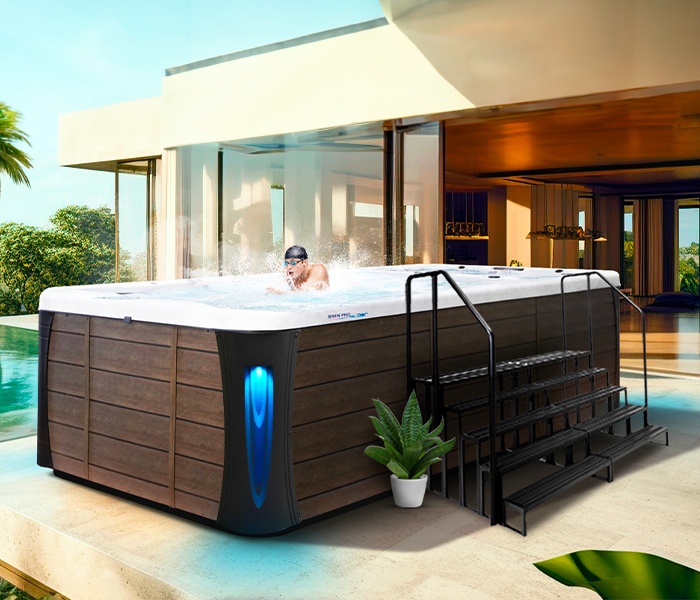 Calspas hot tub being used in a family setting - Ofallon