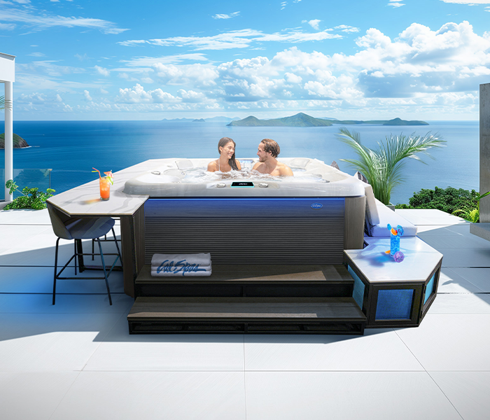 Calspas hot tub being used in a family setting - Ofallon